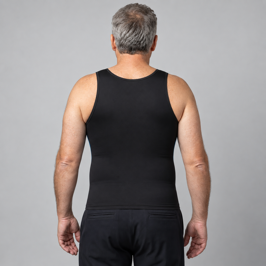 Débardeur gainant homme porté, vue de dos
